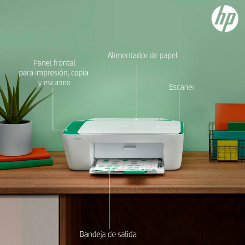 Impresora a color multifunción HP Deskjet Ink Advantage 2375 blanca y verde 200V - 240V