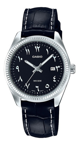 Reloj Casio Ltp-1302l-1b3vdf Clásico En Cuero Para Mujer