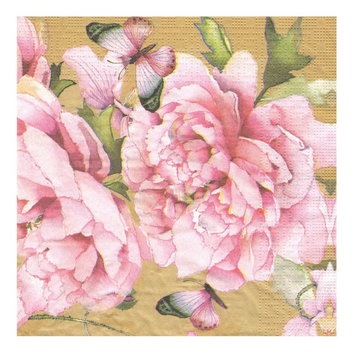 Imagen 2 de 5 de Servilletas Decoupage Set Rosas Glamorosas
