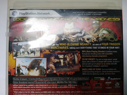 Ps3 Borderlands 1st Ed $399 Disco Fisico Used Mikegamesmx (Usado)