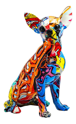 Figuras De Perro Coloridas Poliresina Artes Animal Chihuahua