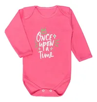 Comprar Body Longo Suedine Pink Para Bebê Once Upon A Time