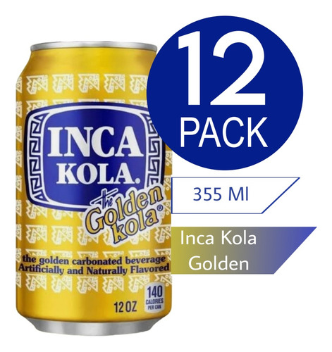Inca Kola Golden Peruana 355ml 12 Unidades