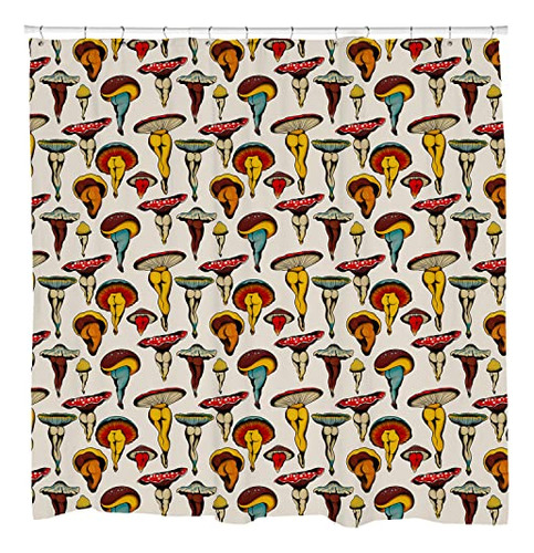 Cortina De Ducha Sexy Mushroom De Sharp Shirter, Decora...