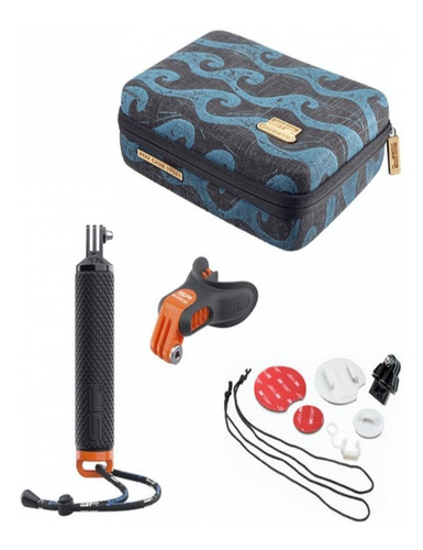 Kit Cámara 4k + Accesorios Surf Bastón Montura Tabla Y Boca