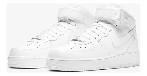  Championes Nike Air Force 1 One Mid Triple White (unisex)