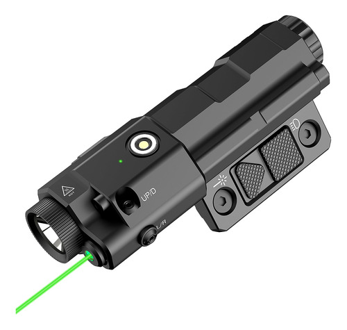 Linterna Laser Combo, Toughsoul Max 1600 Lumenes Recargable