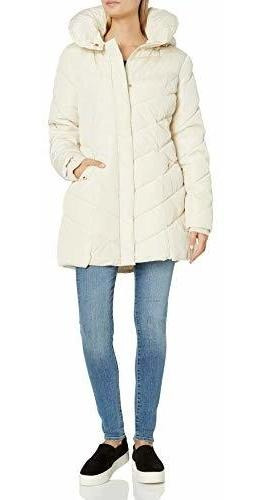 Steve Madden Chaqueta Larga Acolchada Chevron Para Mujer