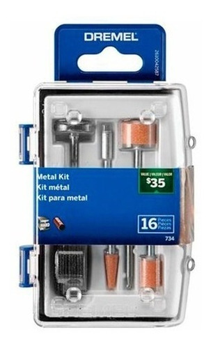 Dremel Kit 734 Para Metal 16 Pz Grabar Esmerilar Y Limpiar