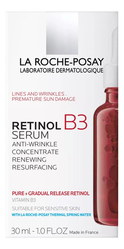 Retinol B3 Serum Antiarrugas Todo Tipo D Piel La Roche Posay Todo Tipo De Piel Incluidas Las Sensibles Noche