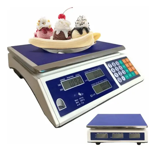 Balança Digital Eletrônica Comercial 40kg Precisão Mercado Azul H...