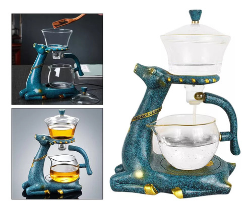Q Juego De Tazas De Té Con Infusor De Tetera De Vidrio De
