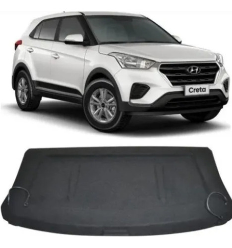 Tampão Bagagito Hyundai Creta 16 17 18 19 0 21 Carpete Preto