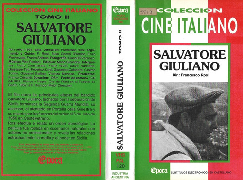 Salvatore Giuliano Vhs Francesco Rosi Cine Italiano Max_wal