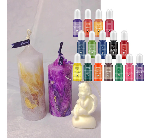 16 Uds. Concentrado De Tinte Líquido Para Velas Para Hacer