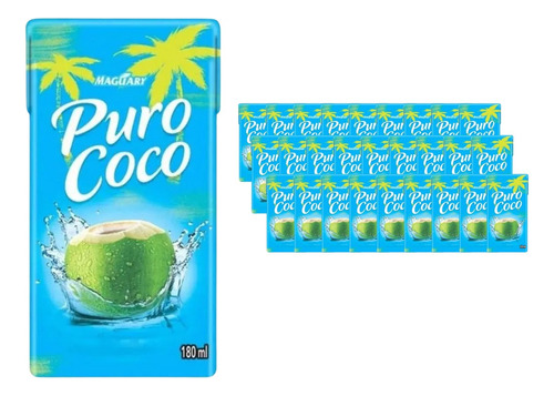 Água Saborizada Puro Coco Gelo De Coco - Água De Coco Coco Em Caixinhha 180 Ml 27 Un