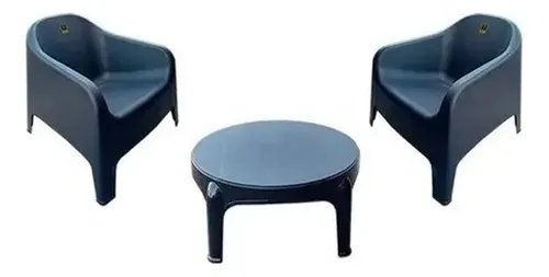 comprar Combo 2 Sillones Skarpo Negro Mascardi 1 Mesita Skarpo