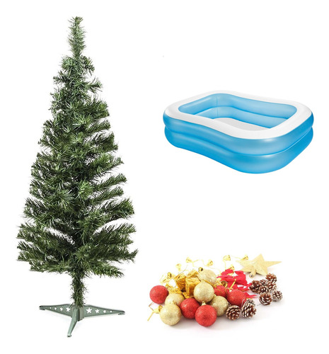 Árbol Navidad Canadience De 150cm Mas Piscina Inflable 