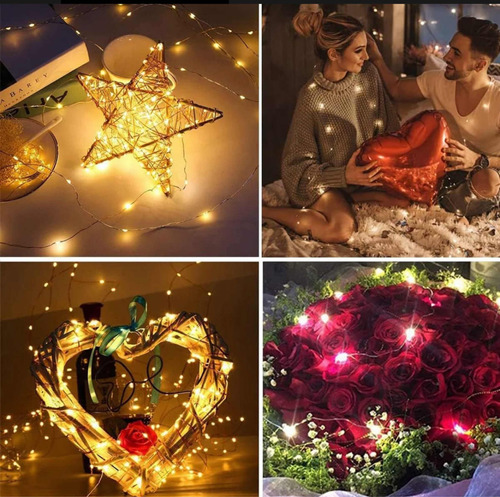 Luces De Hadas Led Pilas Cadena Decorativa Navidad Fiesta