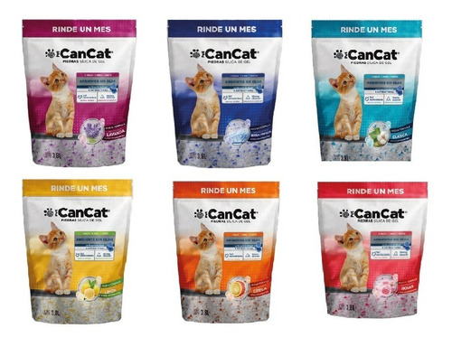 Imagen 1 de 10 de Piedras Sanitarias 3,8 L Silica De Gel Cancat Aromas Varios