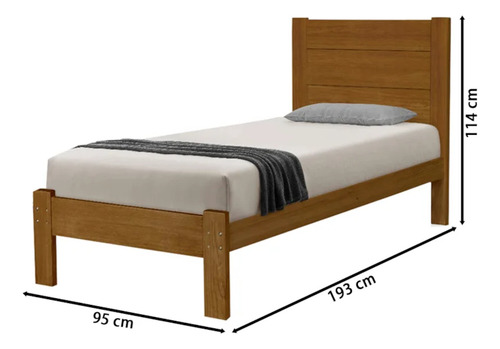 Cama Solteiro Madeira Maciça Lara Imbuia At Moveis Imbuia