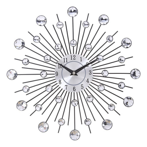 Relojes De Pared Mirror Sun Silver, Diseño Moderno, De Metal