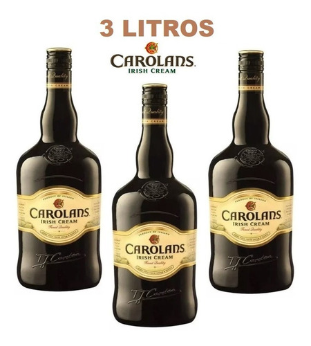 Crema De Whisky Carolans 1 Litro 3 Unidades