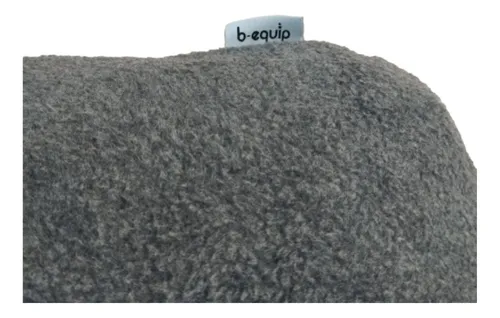 Kit Viaje Descanso Almohada Cuello Tapa Ojos Tapa Oidos Color Gris Oscuro Diseño De La Tela Rayas