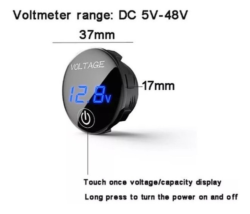  Medidor De Voltaje Digital Voltimetro12v,24v,30vcarros/moto