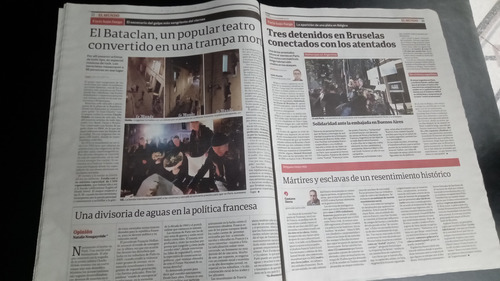 Clarín Atentado En Francia Previa Debate Presiden 2015 15/11 (Usado)