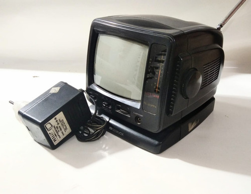Mini Tv Semivox 5.5 Pol. P&b - 12 V + Fonte - Não Liga (Usado)