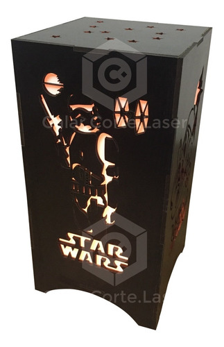 Lampara Velador Infantil Luz De Noche Star Wars