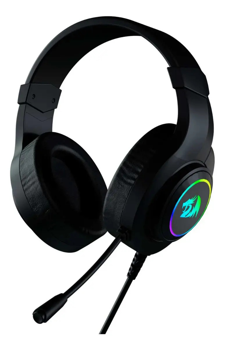 Audífonos Gamer Redragon Alámbrico Hylas H260 Rgb Color Negro jack 3.5mm
