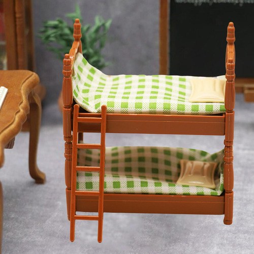 Casa De Muñecas Litera Cama Con Dosel Cama De Dos Pisos