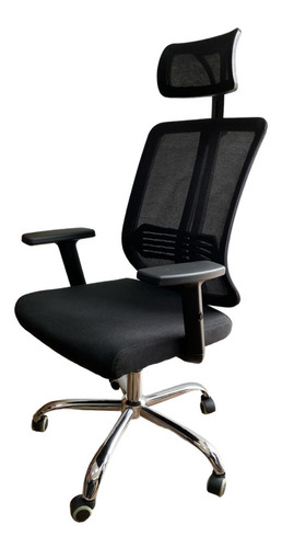 Silla De Oficina Ejecutiva Loto Color Negro Ergonómica