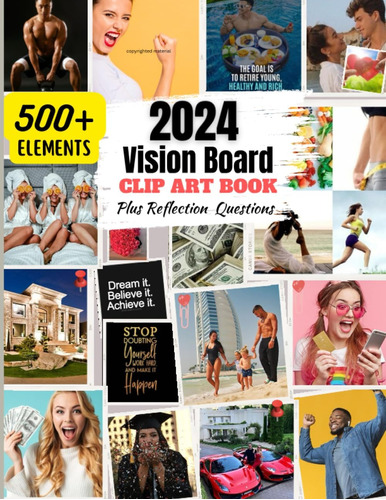 Libro: 2024 Vision Board Clip Art Book: An Extensive Collect