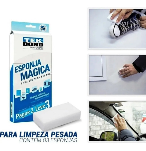 Imagen 4 de 4 de 3 Esponja Magica Quitamanchas Tekbond Mr. Clean Magic Eraser