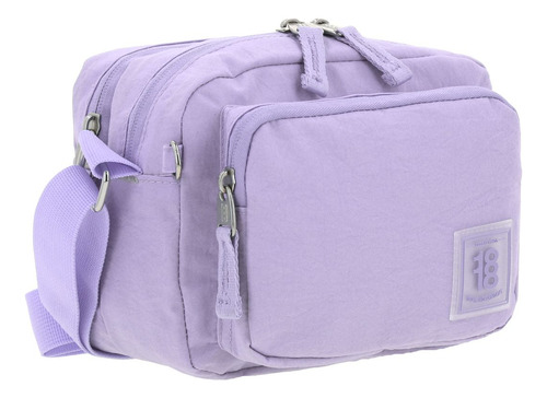 Crossbody Color Lila Zilp Impermeable 1866551-v Chenson 1818 Acabado De Los Herrajes Níquel Diseño De La Tela Lisa