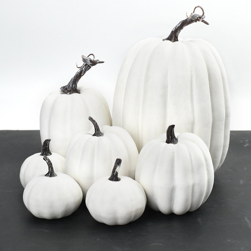 White Pumpkin Packaging - Artificial Pumpkin Decor For