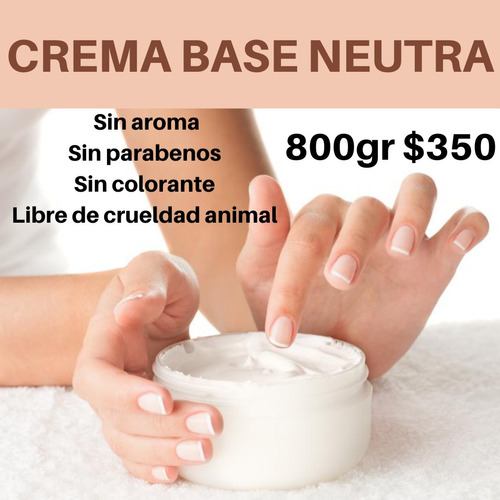 Crema Base Neutra Sin Aroma 800gr