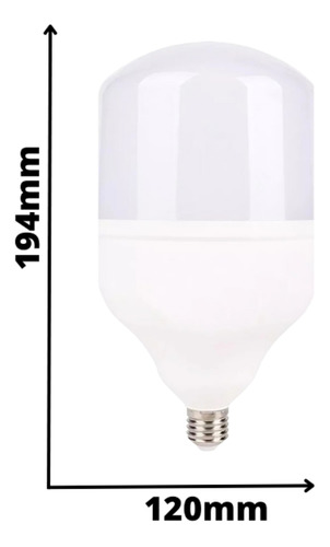 Lâmpada Led Bulbo 50w E27 Econômica Bivolt 6500k Cor da luz Branco 110V/220V