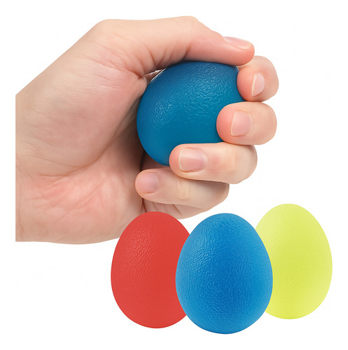 Pelotas De Gel Forma Huevo Rehabilitación Ejercicio 3pzas