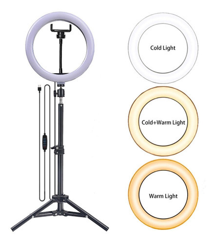 Ringlinght Led Luz Flash Estudio Profissional Com Tripe 210m
