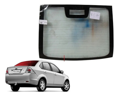 Vidro Traseiro Com Desembaçador Fiesta Amazon Sedan