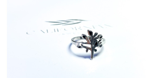 Anillo Fino Con Árbol Acero Quirúrgico