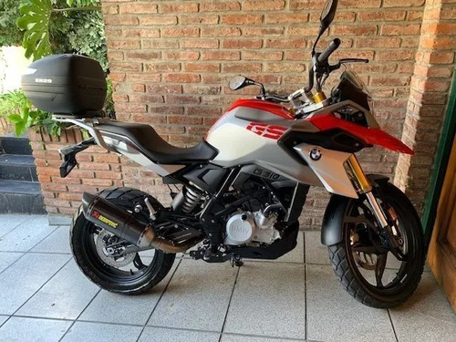 Moto Bmw G 310 Gs 2018 Gris Roja Titular Accesorios Nuevas