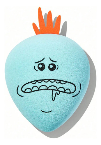 Esponja Para Maquillaje Sheglam Mr Meeseeks Rick And Morty Color Celeste Tamaño De La Esponja Mediana