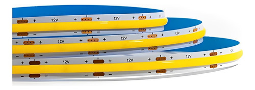Fita De Led Cob 480 Leds Rolo 5 Metros 12v 20w/m 1600lm/m