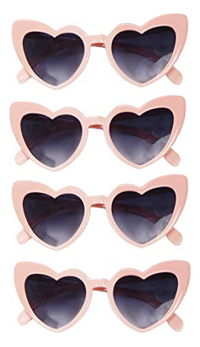 Gafas De Sol Para Mujer, Gafas De Corazón Negro, 9yf50