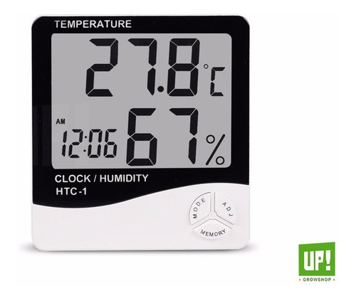 Imagen 2 de 10 de Termo Higrómetro Digital Htc-1 Cultivo Indoor Meteorológica